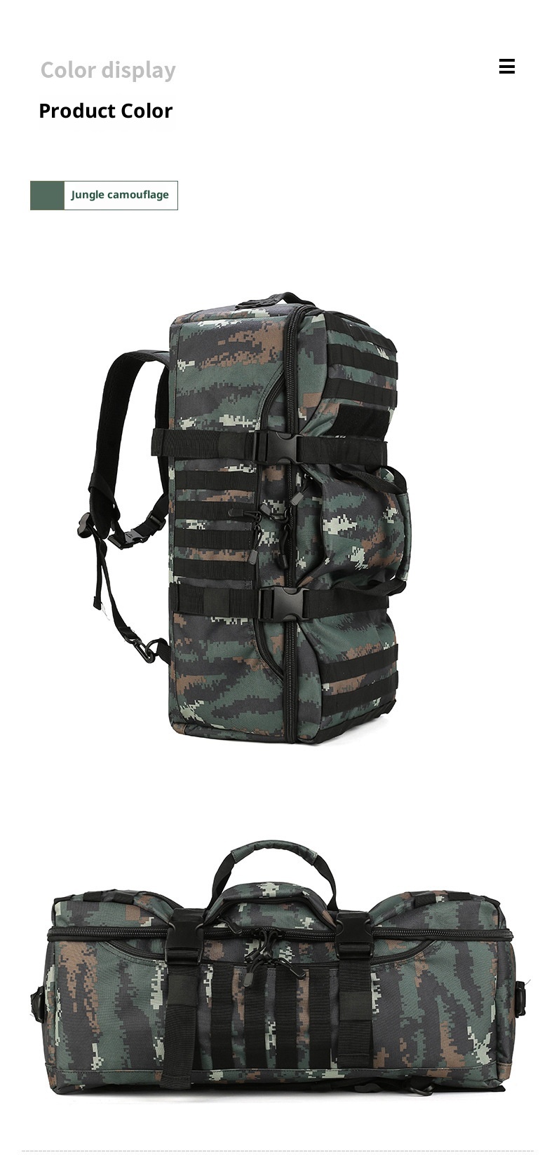ActiveGo Camouflage Capacity Multifunctional Handheld Large Hiking Climbing Bag Outdoor Travel Backpack_voghion.com