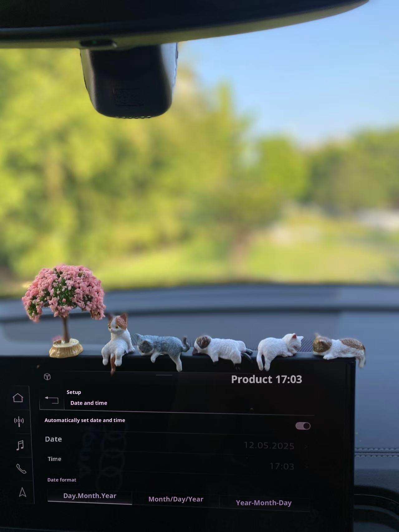 Niedliche Katzenornament-Kreation, trendige Armaturenbrettdekoration für den Autoinnenraum_voghion.com