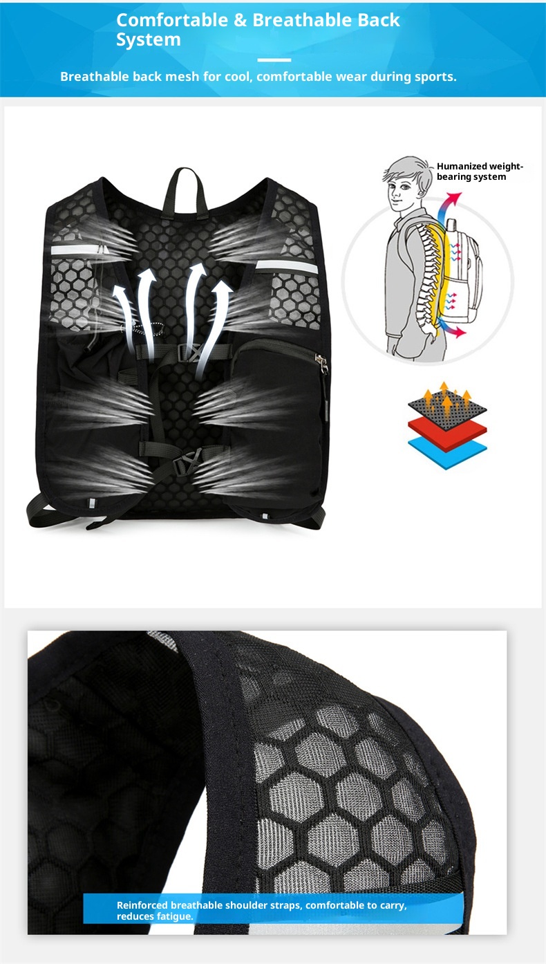 ActiveGo Azera Large Capacity Hiking Water-Resistant Off-Road Backpack Cross-Border Multi-Functional Cycling Marathon Hydration_voghion.com