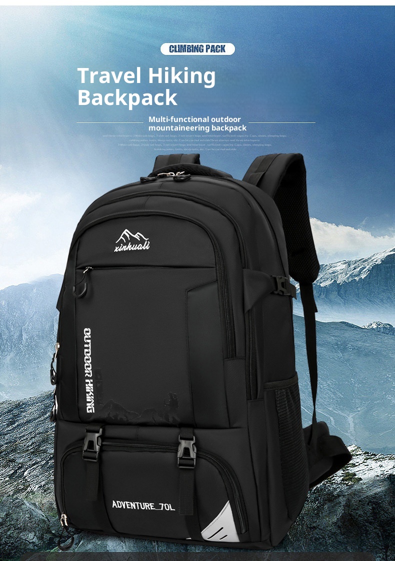 Zaino da uomo ActiveGo Cross-Border Hiking Travel con doppia tracolla, borsa sportiva da esterno, 70 litri, grande capacità_voghion.com