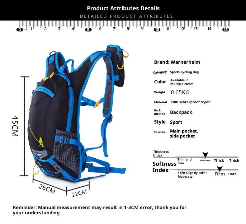 ActiveGo Warneheim Cross-Border New Model Cycling Bag Outdoor Hiking Large Capacity Water-Resistant Bicycle Backpack_voghion.com