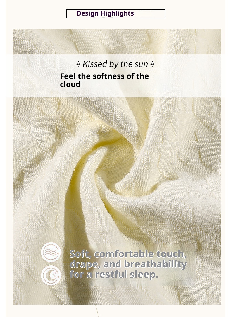 Pigiama da donna in puro cotone con motivo pied de poule ChicShe, primavera-estate, nuovo cardigan con colletto rovesciato e maniche lunghe_voghion.com