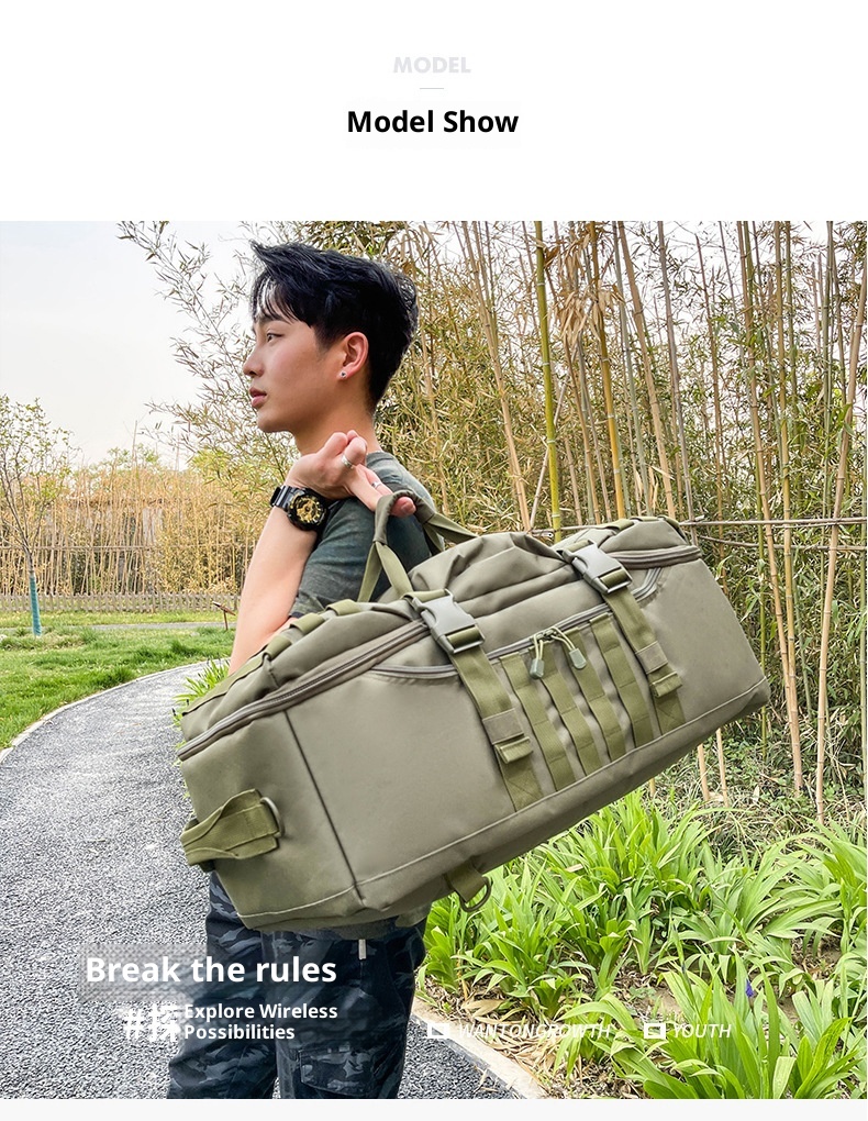 ActiveGo Camouflage Capacity Multifunctional Handheld Large Hiking Climbing Bag Outdoor Travel Backpack_voghion.com