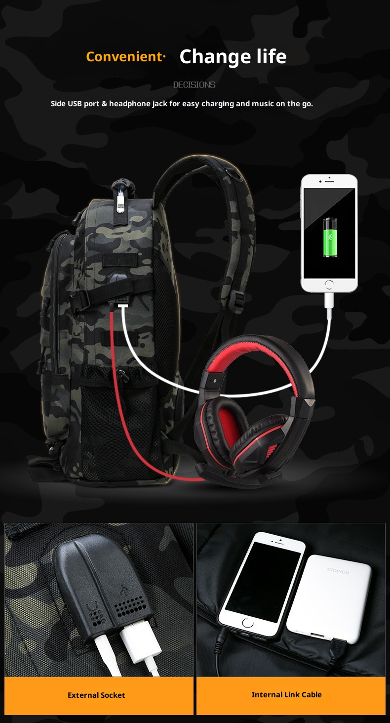 ActiveGo Men Outdoor Tactical Backpack Mountaineering Large Capacity Sports Camouflage School Camping Luggage Bag Air Cushion_voghion.com