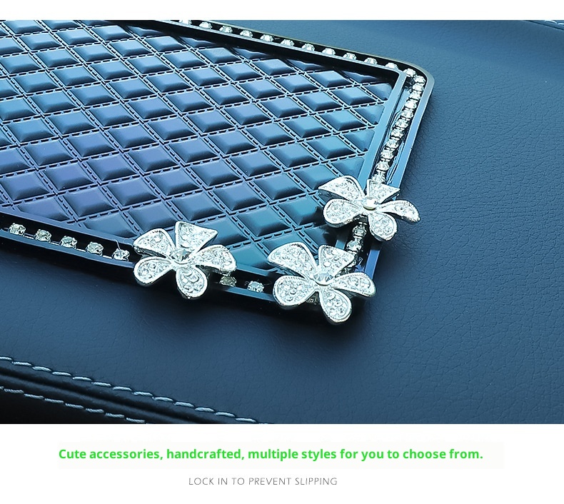 Rutschfeste Strassmatte mit Federdekor für die Mittelkonsole im Auto – Neuware_voghion.com