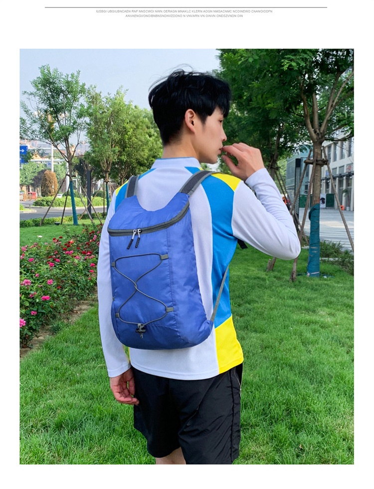 Sac à dos ActiveGo Warneheim Outdoor Sports, couleur unie, grande capacité, fermeture éclair, léger, pliable et résistant à l'eau_voghion.com