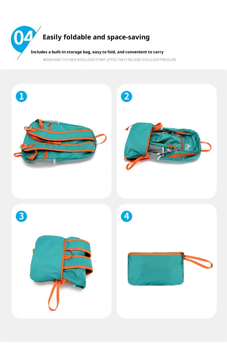 ActiveGo Authentic Outdoor Hiking Bag Travel Foldable Unisex Large Capacity Nylon Waterproof Lightweight Backpack_voghion.com