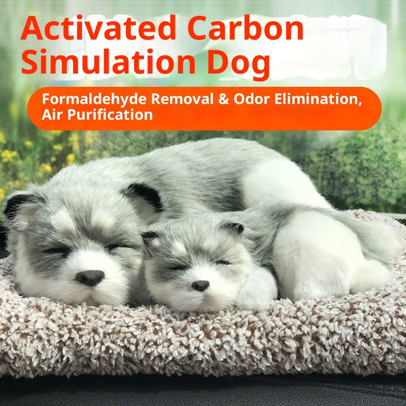 Décoration intérieure pour chat, sac en charbon de bambou, chien factice, fait main, créatif, pour voiture neuve, élimination du formaldéhyde_voghion.com