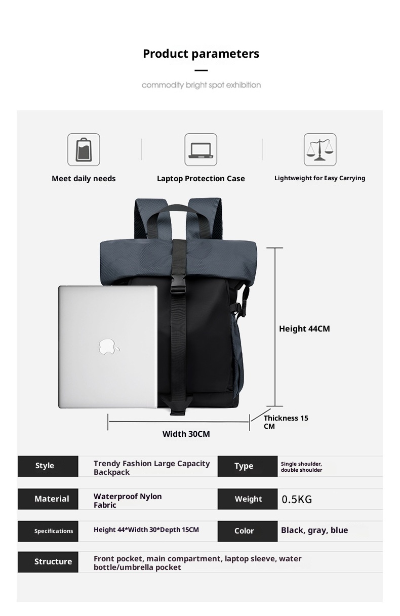 Zaino sportivo ActiveGo per alpinismo, ciclismo, escursionismo, grande capacità, leggero, da viaggio, per lavoro, computer_voghion.com