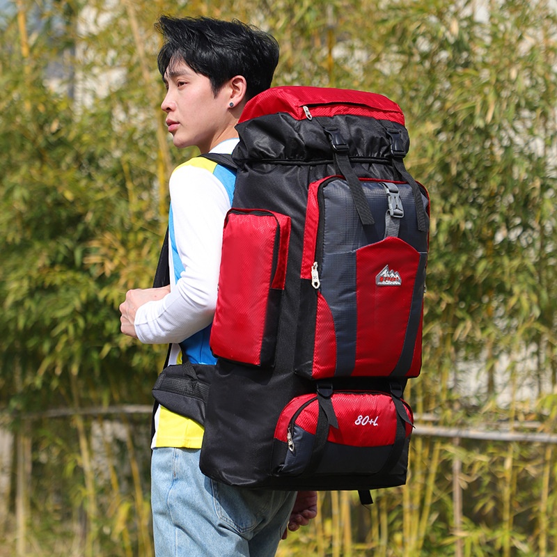 ActiveGo Nuovo zaino da 80 litri per escursioni all'aperto, grande capacità, per uomini e donne, per trekking, sport, tempo libero, viaggi_voghion.com