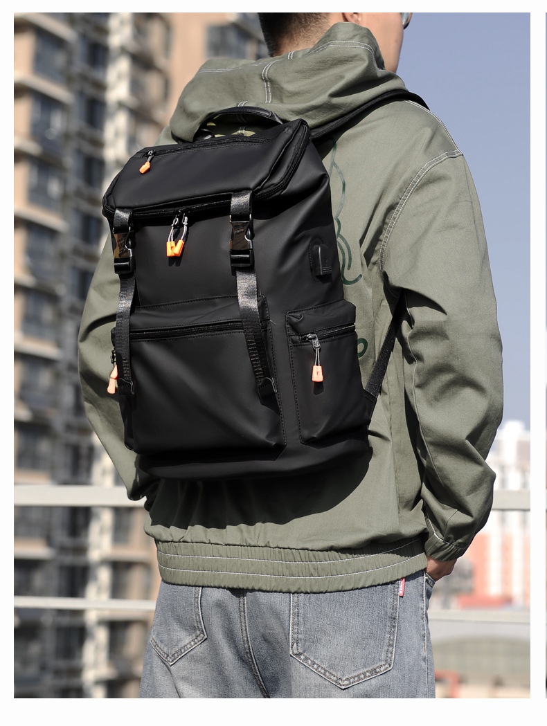 Sac à dos ActiveGo pour homme, grande capacité, idéal pour les voyages, la randonnée et les activités de plein air. Parfait pour un look business décontracté._voghion.com