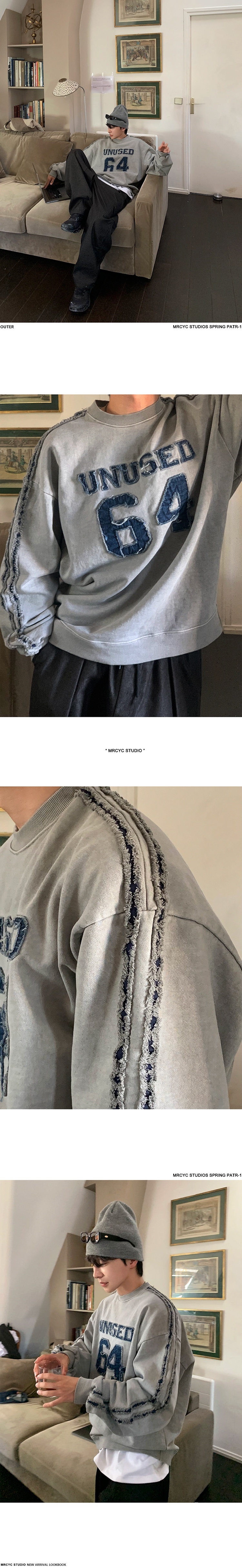 boy MYQ Letter Embroidery Crew Neck Sweatshirt Men Autumn New Loose Top Korean Style Trendy Vintage Pullover Jacket_voghion.com