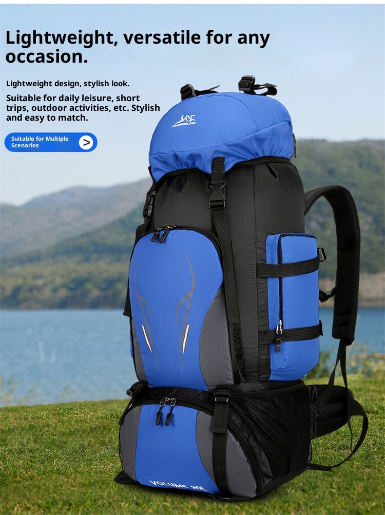 Zaino da viaggio unisex ActiveGo da 90 litri, grande capacità, per campeggio, escursionismo_voghion.com
