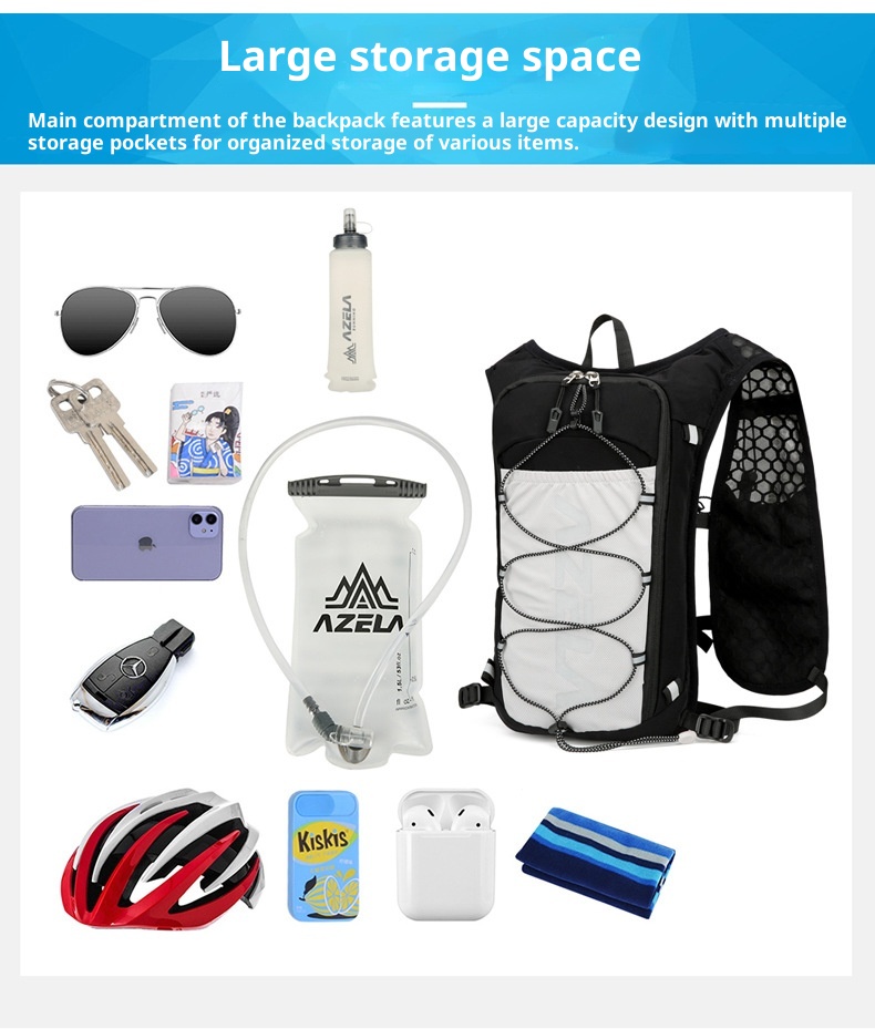 ActiveGo Azera Denim Mountain Water Set Off-Road Travel Large Capacity Backpack Sports Outdoor Hiking Running Cycling Bag_voghion.com