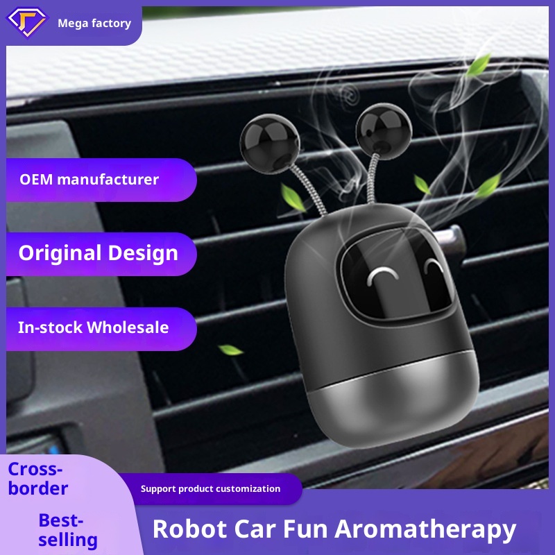 Air Freshener Vent Robot Aromatherapy Perfume Car Interior Fragrance Ornament Solid Balm Creative_voghion.com
