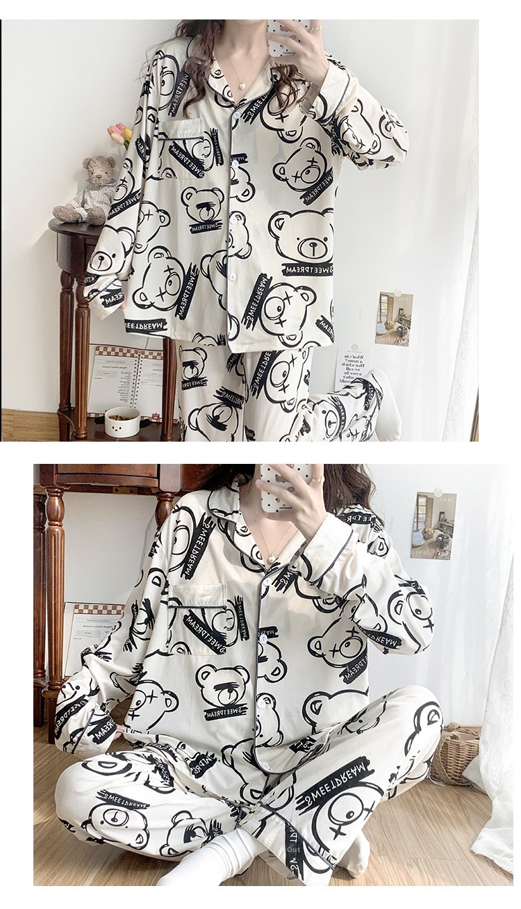 ChicShe Cross-Border Women's Pajamas Spring Long Sleeve 2024 New Autumn And Winter Plus Size Thin Loose Cardigan Loungewear_voghion.com