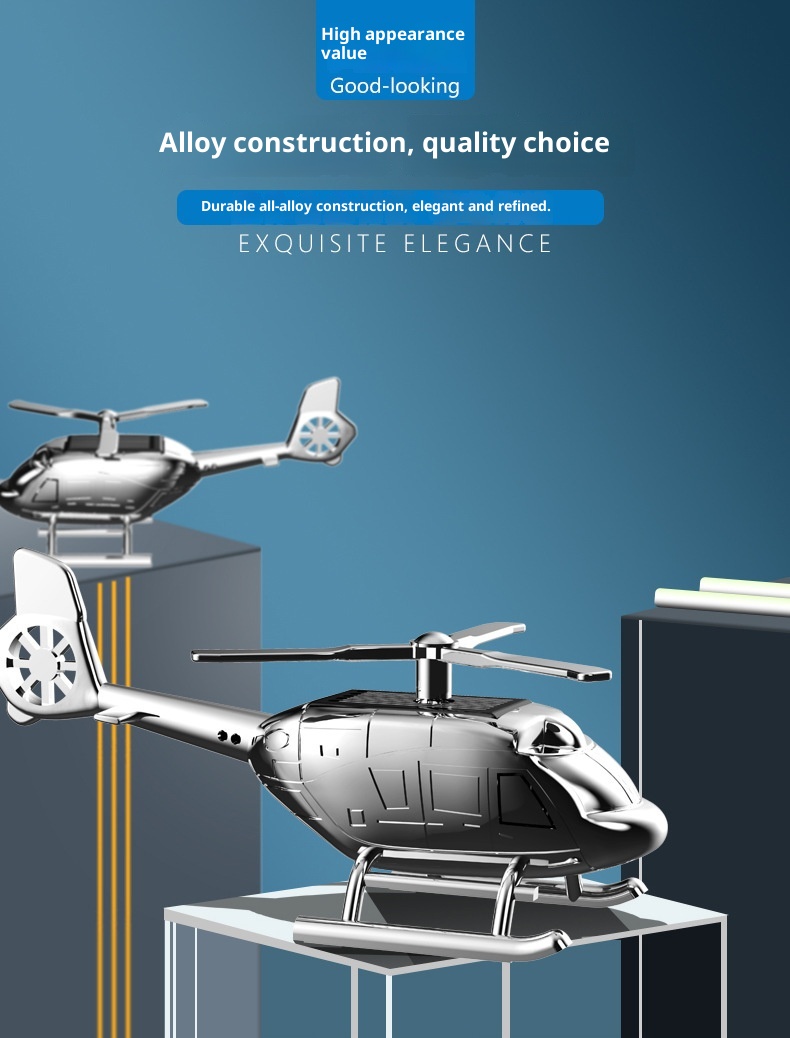 Kreativer, drehbarer Hubschrauber-Lufterfrischer aus Aluminiumlegierung für das Armaturenbrett – ein echter Hingucker für den Autoinnenraum._voghion.com