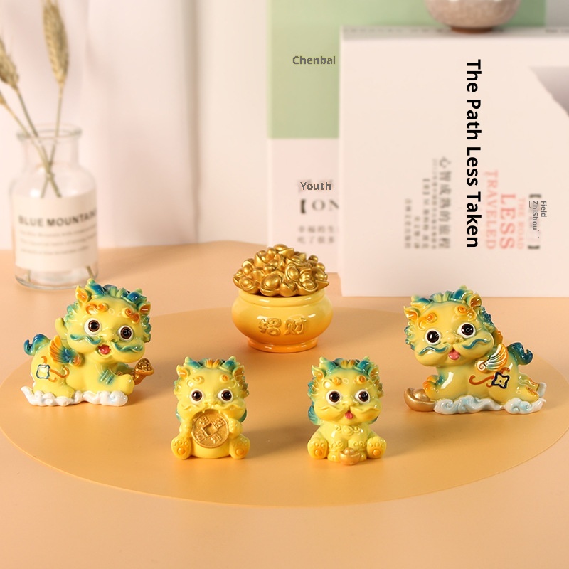 Simpatico cartone animato Pixiu Figurina Creativo Decorazione per la casa Resina Auto Ornamento Negozio Vendita calda All'ingrosso_voghion.com