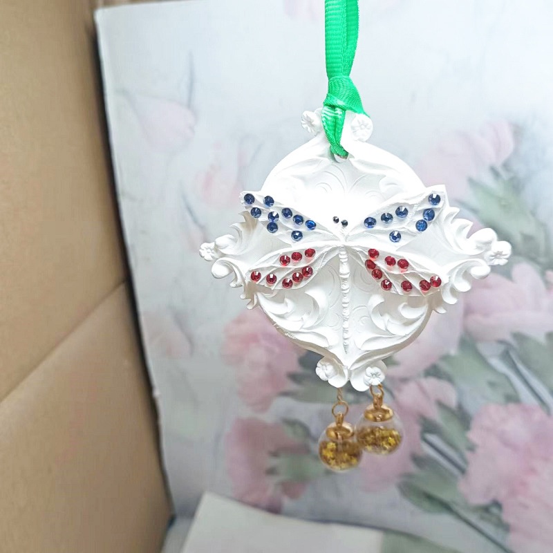 Car Rearview Mirror Hanin Frarance Piece Decor Wardrobe Diffuser Stone Two-tone Pendant Swan Air Vent Ornament_voghion.com