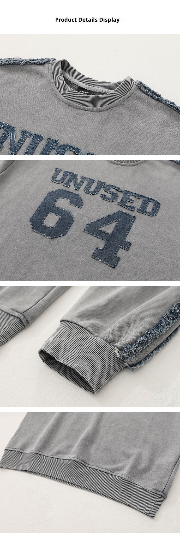 boy MYQ Letter Embroidery Crew Neck Sweatshirt Men Autumn New Loose Top Korean Style Trendy Vintage Pullover Jacket_voghion.com