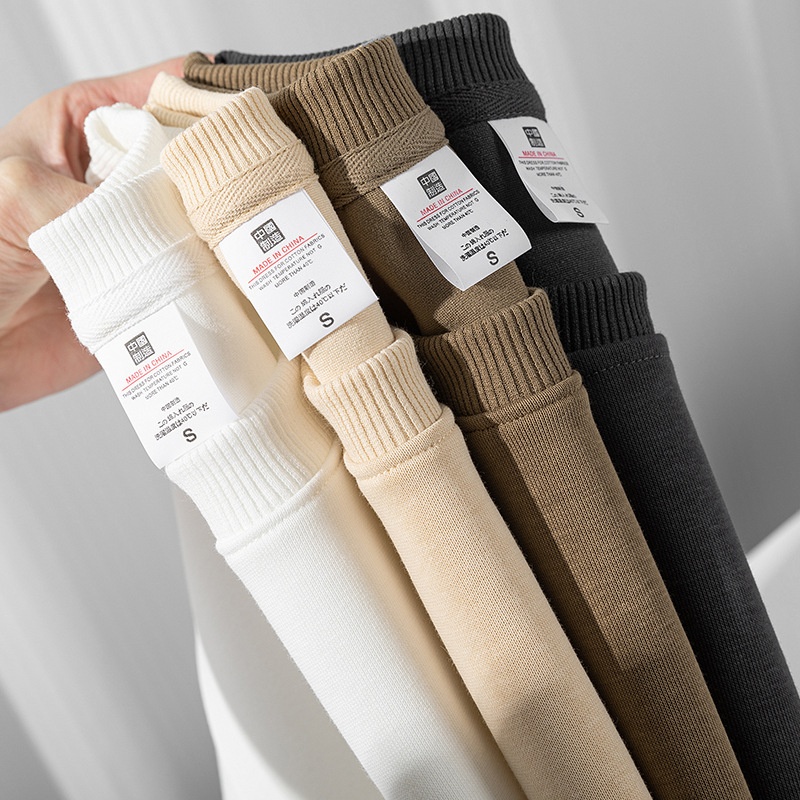 Ragazzo Ragazzo Morbido e Confortevole! Felpa da uomo con scollo tondo e spalle cadenti in pile di cotone pesante da 420 g, maglietta base personalizzata per l'autunno_voghion.com