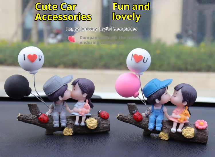 2025 Neue Armaturenbrett-Dekorationen mit niedlichem Baumzweig-Paar, kleine Auto-Ornamente, Geständnisballons_voghion.com