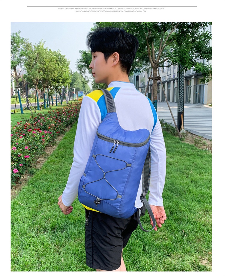 Sac à dos ActiveGo Warneheim Outdoor Sports, couleur unie, grande capacité, fermeture éclair, léger, pliable et résistant à l'eau_voghion.com