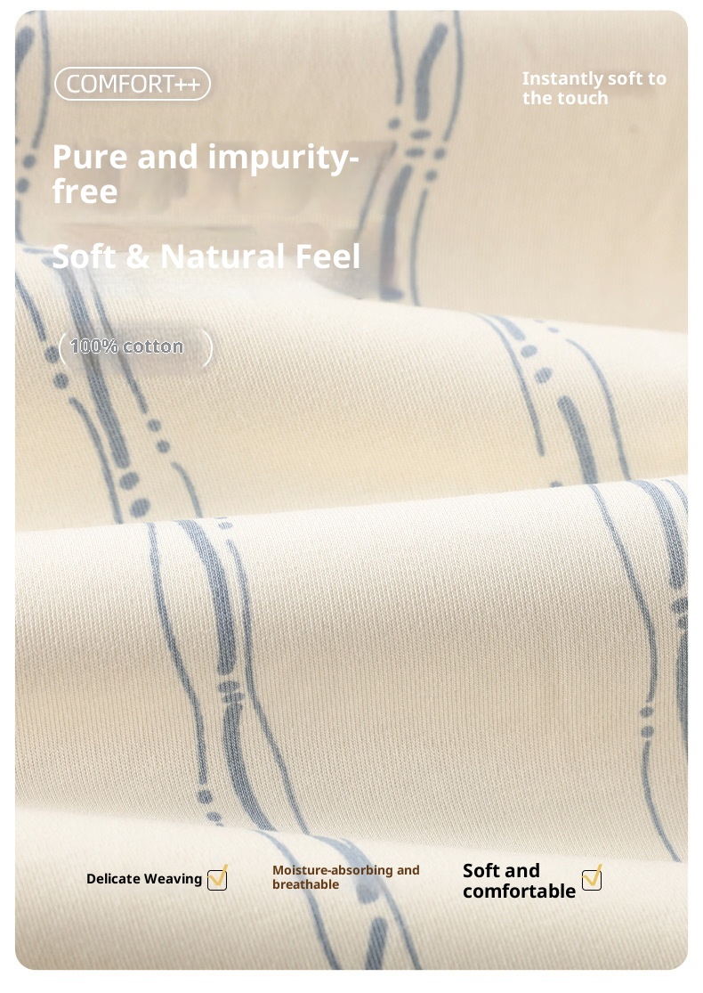 Pigiama da donna ChicShe Classe A antibatterico in 100% cotone, cardigan con maniche lunghe per autunno e inverno, indossabile all'esterno._voghion.com