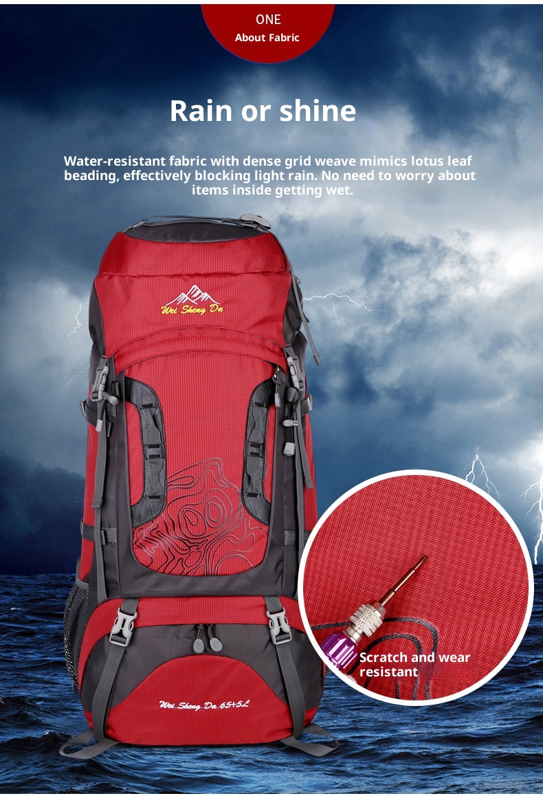 Zaino da viaggio per uomo ActiveGo, grande capacità, doppio spallaccio, impermeabile, per trekking, campeggio, escursioni, sport_voghion.com