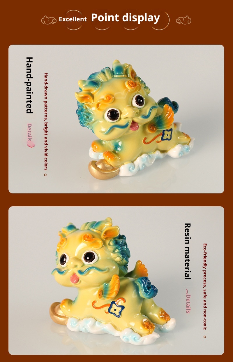 Simpatico cartone animato Pixiu Figurina Creativo Decorazione per la casa Resina Auto Ornamento Negozio Vendita calda All'ingrosso_voghion.com