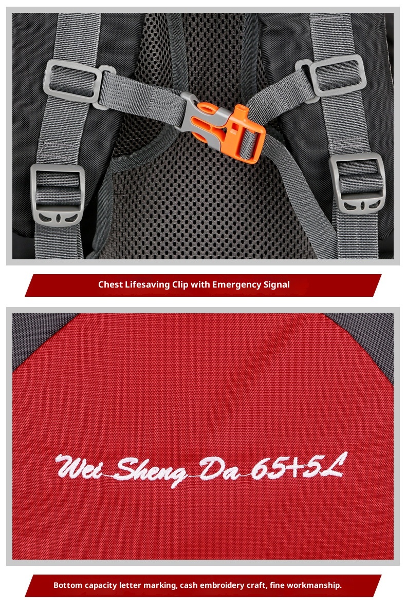 Zaino da viaggio per uomo ActiveGo, grande capacità, doppio spallaccio, impermeabile, per trekking, campeggio, escursioni, sport_voghion.com