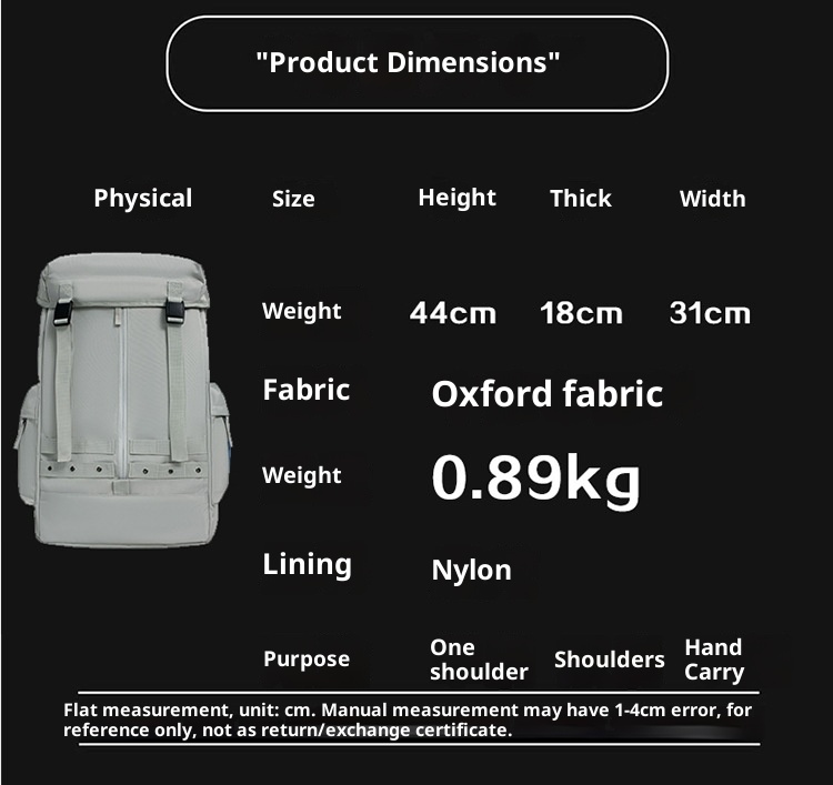 ActiveGo Street Fashion Trendy Backpack For Men And Women, College Students Ski Simple Practical Casual Bag, Large Capacity_voghion.com