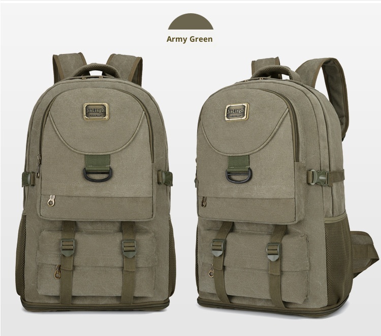 ActiveGo New Large Capacity Backpack Thickened Canvas Luggage Men And Women Mountaineering Lightweight Travel Working Outdoor Bag_voghion.com
