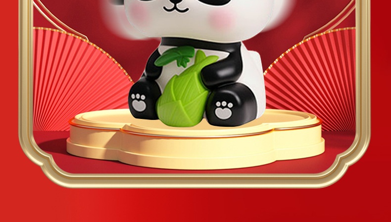 Panda portafortuna solare di tendenza transfrontaliera, decorazione per interni auto, regalo creativo alla moda per la casa_voghion.com