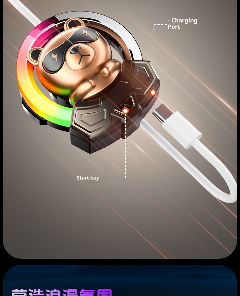 Geräuschaufnahme, Raumluft, Duft aus der Lüftungsöffnung, Autoinnenraum, Rhythmuslicht, leuchtende Brille, Bärendekoration_voghion.com