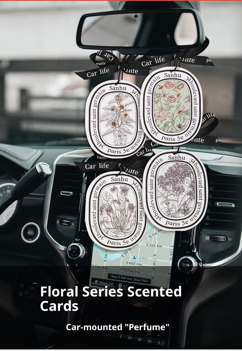 Deodorante per ambienti, accessori profumati, rimozione degli odori degli interni dell'auto, 11 pastiglie profumate decorative e fresche da appendere a lunga durata_voghion.com