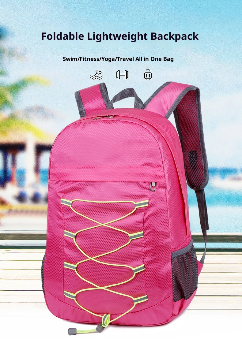 ActiveGo Outdoor Faltbarer Rucksack für Damen und Herren, Multifunktionaler Wander-, Sport- und Reiserucksack, Großes Fassungsvermögen, Tragbar zum Klettern_voghion.com