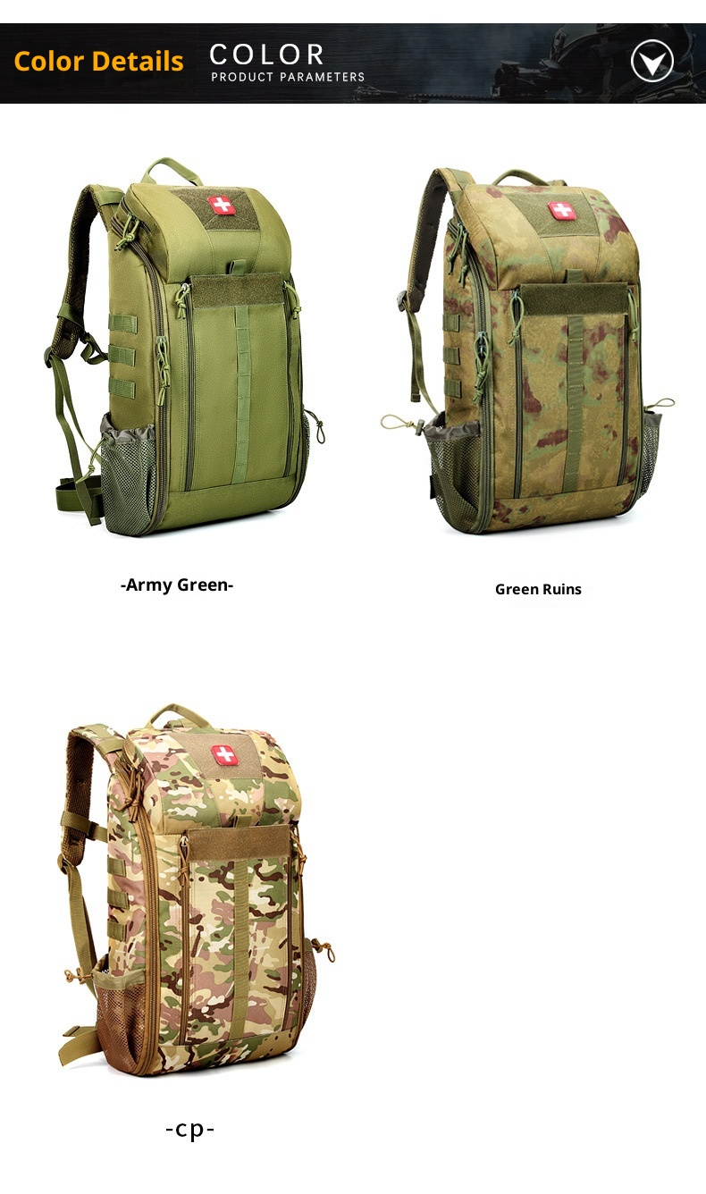 ActiveGo Op voorraad Tactische wandel-, outdoor- en medische rugzak met grote capaciteit, kamperen, bergbeklimmen, EHBO-tas, multifunctioneel_voghion.com