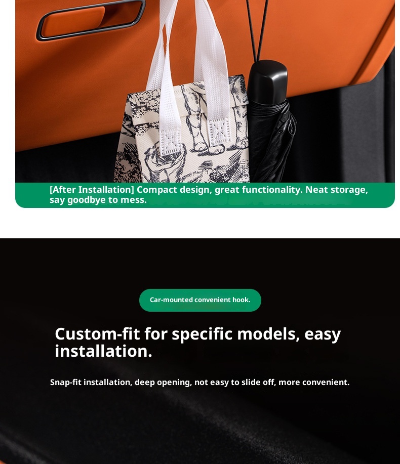 Ideal L7/L8/L9 Glove Box Seat Back Clip-on Storage Hook Car Interior Modification_voghion.com