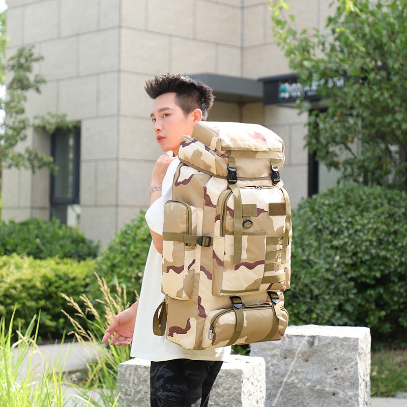 ActiveGo Neuer Cross-Border Outdoor Rucksack mit großem Fassungsvermögen, taktischem Tarnmuster, wasserdicht, ideal für Reisen, Wandern und Camping für Herren_voghion.com