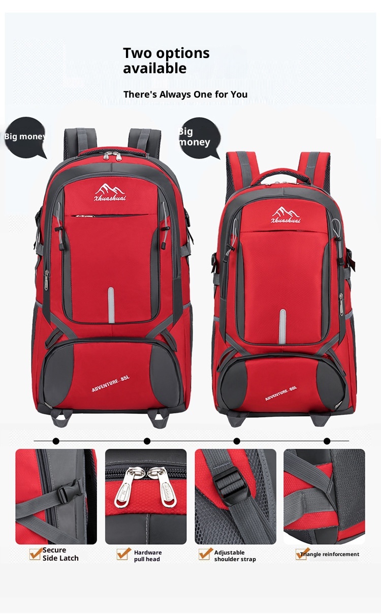 ActiveGo Outdoor Hiking For Men, Extra Large Capacity Camping Storage Backpack, Water-Resistant Leisure Travel Work Backpack_voghion.com