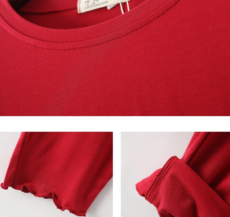 ChicShe Damen-Pyjama Herbst Langarm Locker Modal Koreanischer Stil Plus Size Winter Homewear Set Sommer Stillen Umstandsmode_voghion.com