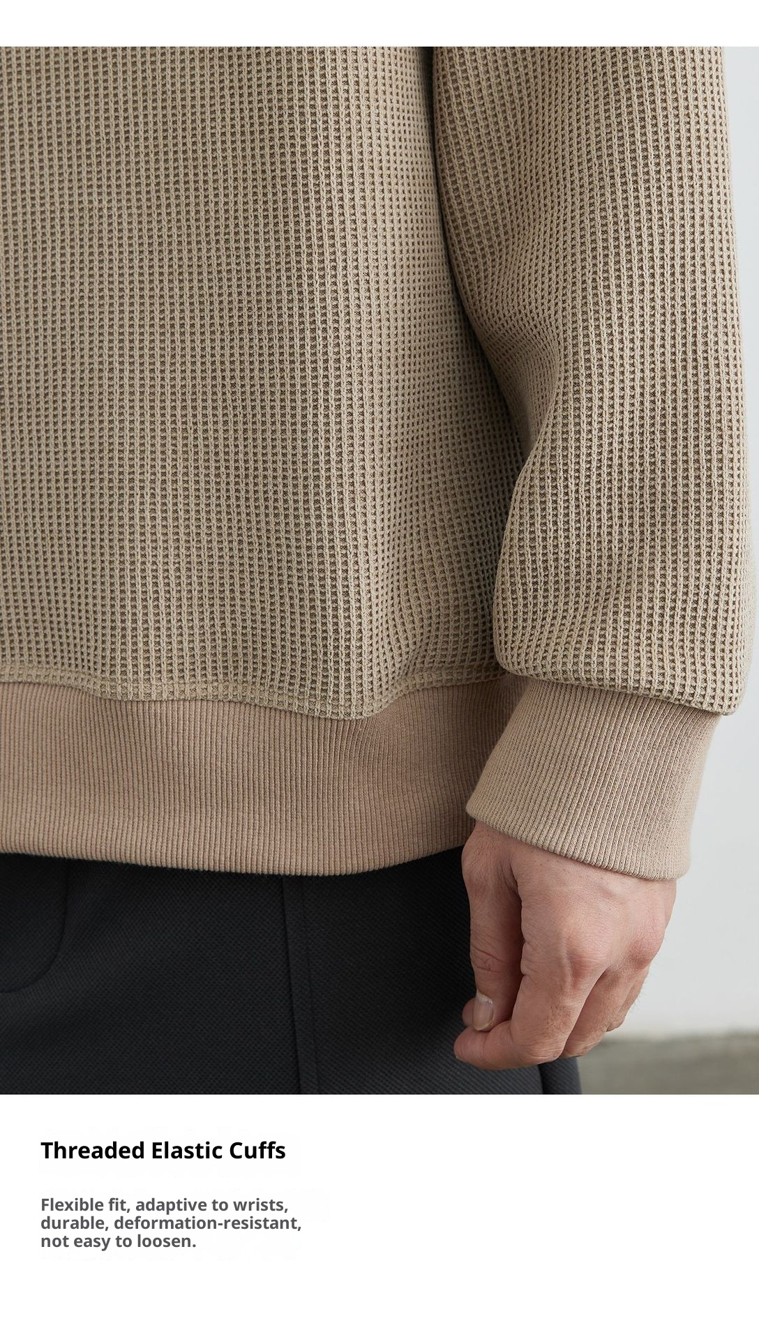 boy Boy Fleece-Lined Thickened High-End Patchwork Crew Neck Men's Sweatshirt 2025 Spring And Autumn New Loose Pullover Top_voghion.com