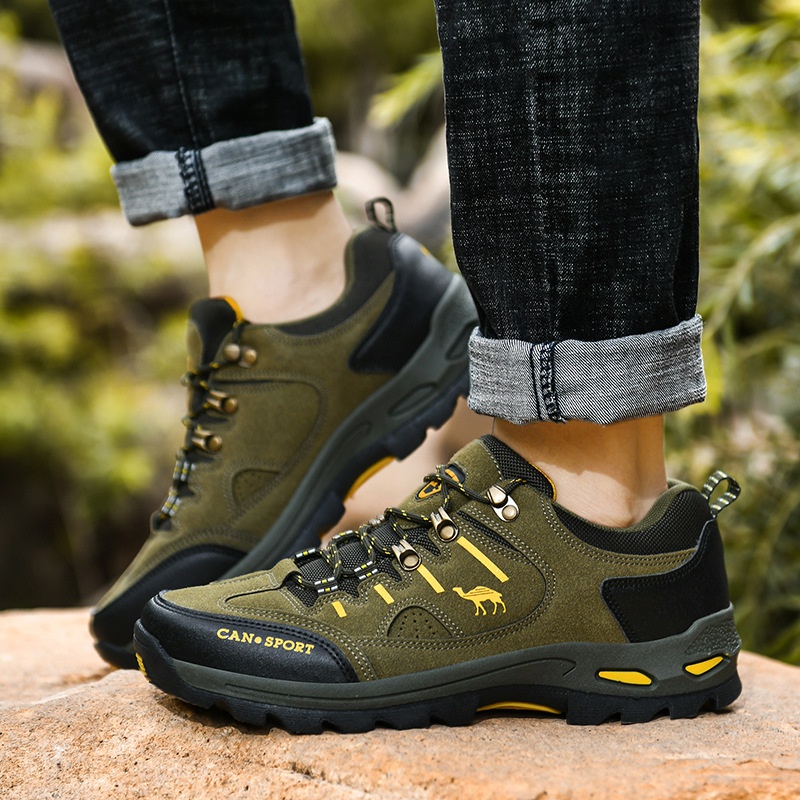 ActiveGo Cross-Border Plus Size Couple Autumn Winter Men's Fashion Outdoor Hik Low-Top Lace-Up Casual Trekk Shoes_voghion.com