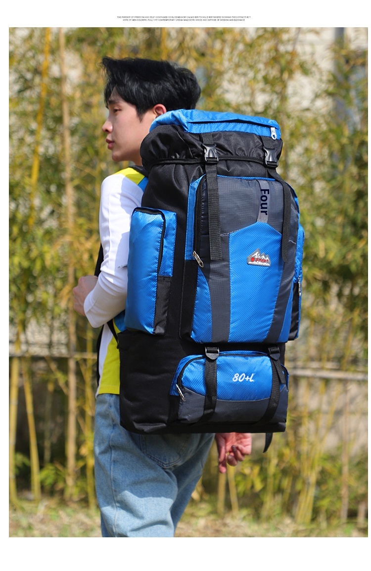 ActiveGo Nuovo zaino da 80 litri per escursioni all'aperto, grande capacità, per uomini e donne, per trekking, sport, tempo libero, viaggi_voghion.com