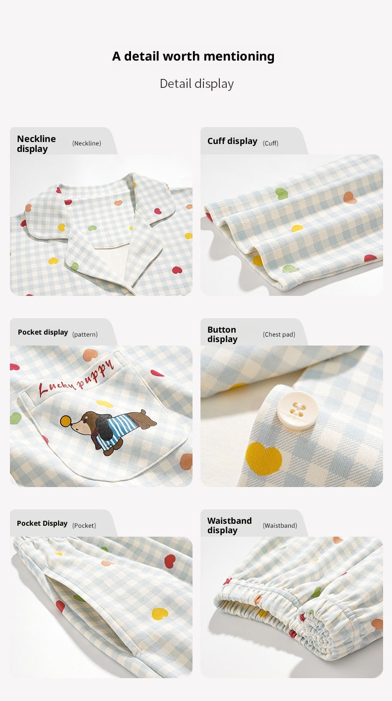 ChicShe Nuovo Pigiama in Cotone da Donna, Cardigan con Colletto Risvoltato Autunnale, Design Stampato Dolce e Carino, Adatto per Capispalla,_voghion.com