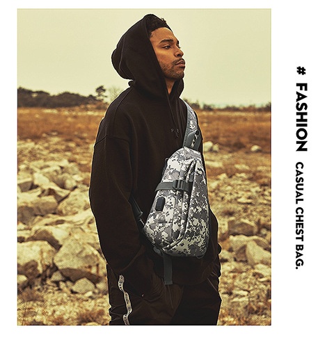 ActiveGo Cross-Border Men's Backpack Large Capacity Travel Shoulder Tactical Chest Laptop Cycling Hiking Bag_voghion.com