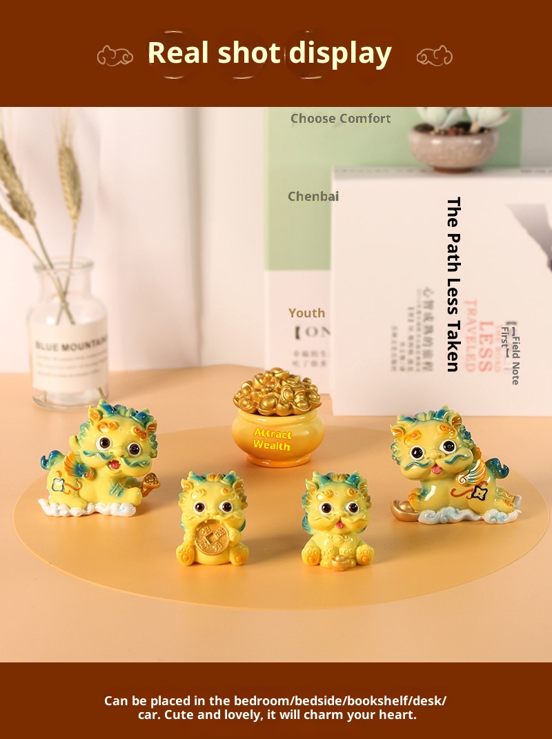 Simpatico cartone animato Pixiu Figurina Creativo Decorazione per la casa Resina Auto Ornamento Negozio Vendita calda All'ingrosso_voghion.com