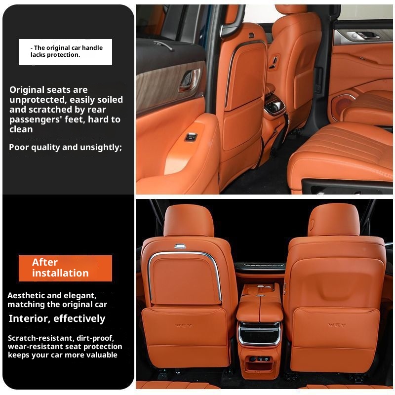 23-25 Wei Brand Smart Driving Blue Mountain Seat Anti-Kick Pad Arancione Upgrade Modifica Interni Auto Speciale_voghion.com