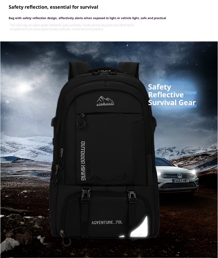 Zaino da uomo ActiveGo Cross-Border Hiking Travel con doppia tracolla, borsa sportiva da esterno, 70 litri, grande capacità_voghion.com